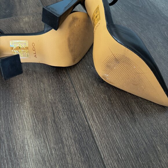 ALDO - Canadian Company - Lilya Heels - Black Leather - Size 10/41 - Picture 5 of 6